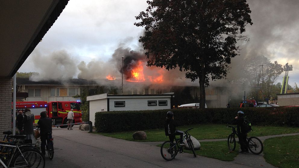 Brand i närheten av Årsta centrum