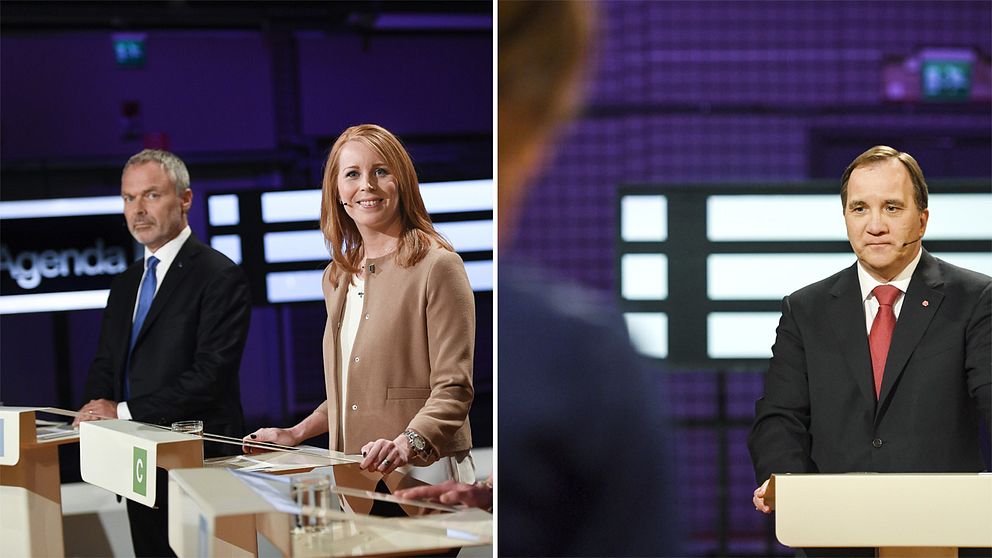 Bilder från Agendas partiledardebatt i maj i år.