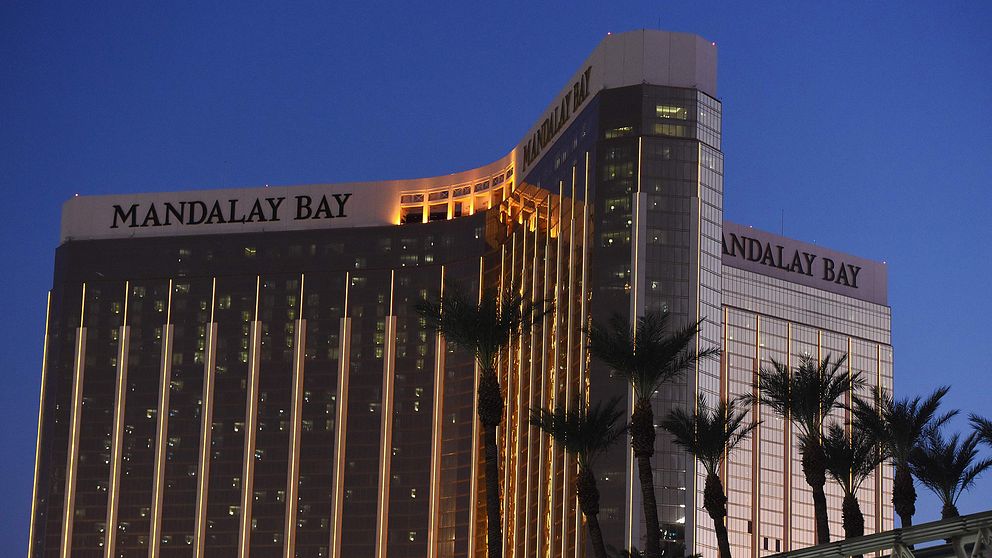 Mandalay Bay Hotel & Casino i Las Vegas. Stephen Paddock förskansade sig i sitt rum på 32:a våningen och sköt vilt mot en intilliggande musikfestival.