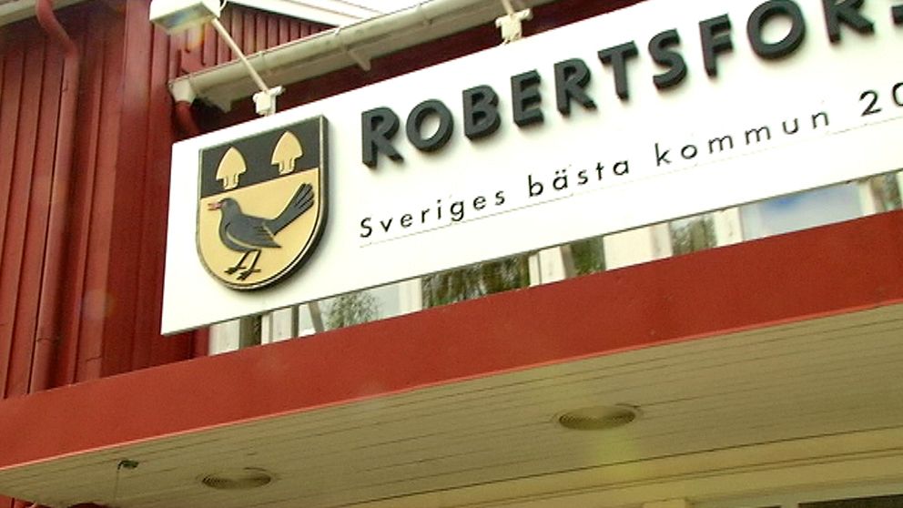 Robertsfors kommun-skylt.