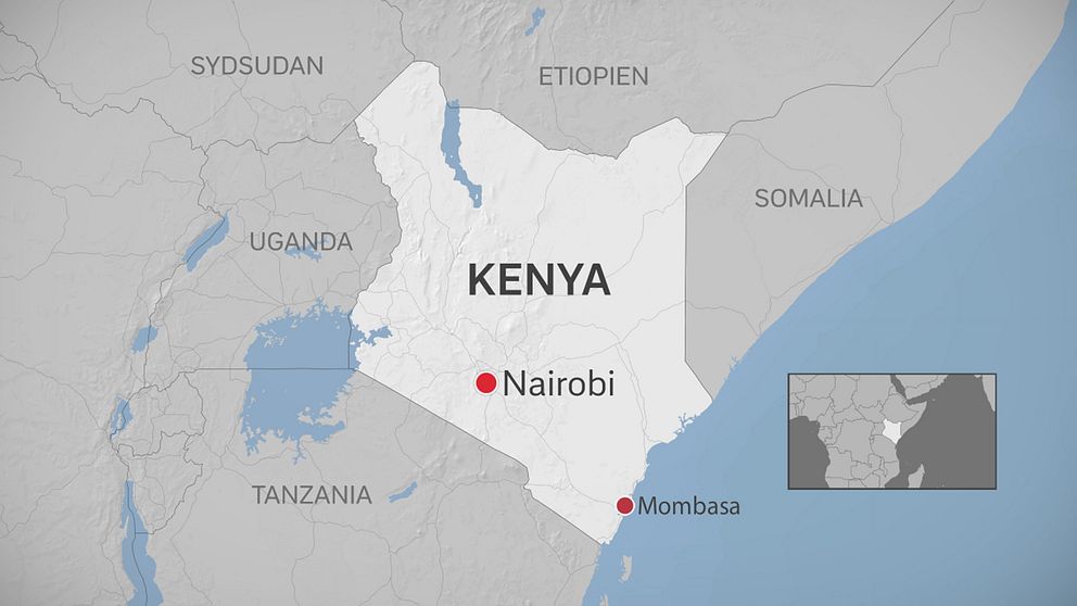 Enkel karta över Kenya