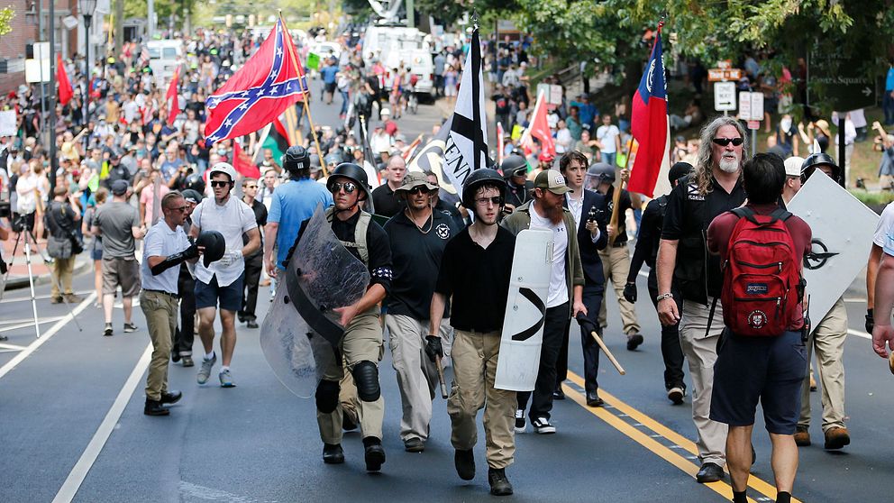 Högerextrema demonstranter i Charlottesville
