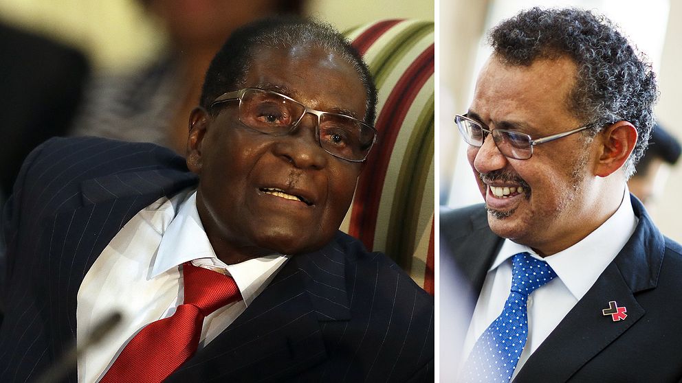 Robert Mugabe och Tedros Ghebreyesus