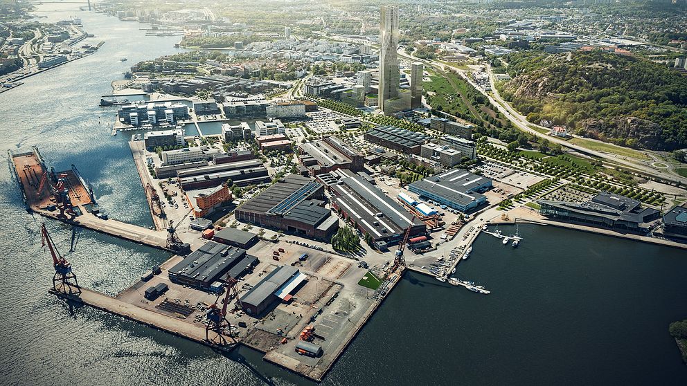 Pressbild på hur Karlastaden i Göteborg planeras se ut.