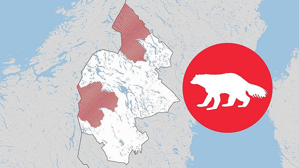 kartgrafik över områden i Jämlands län