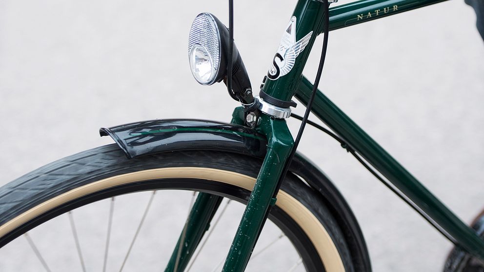 närbild del av cykel