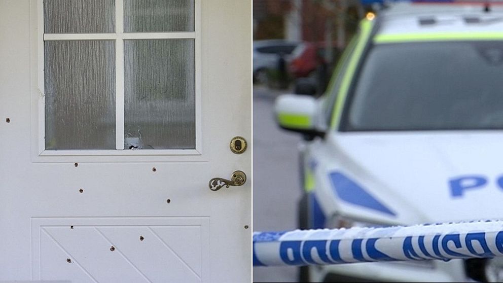 Dörren till polisens hus.