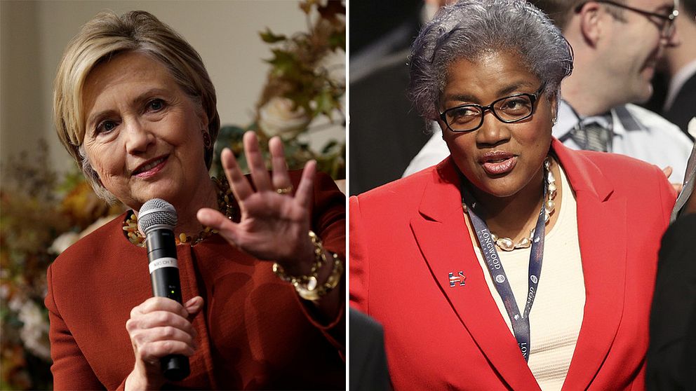 Hillary Clinton och Donna Brazile