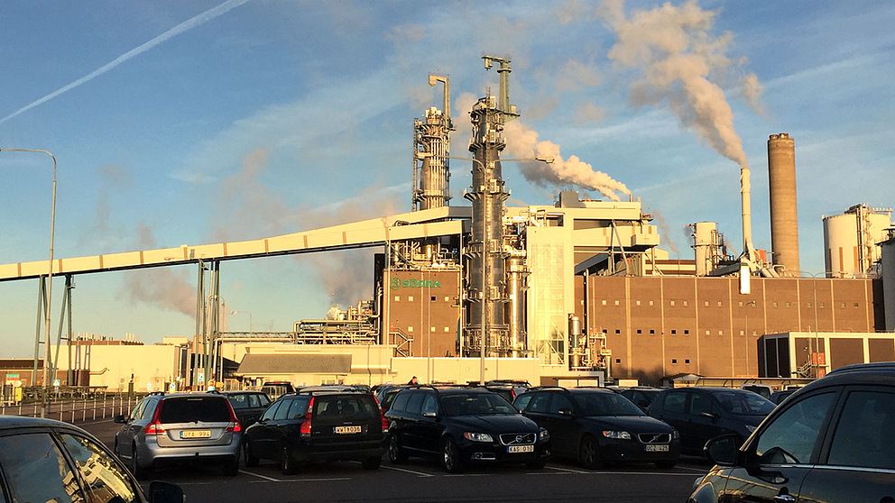 Södras pappersmassafabrik utanför Mönsterås