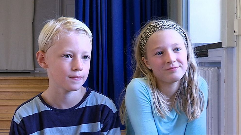 Olof och Frida i årskurs fyra på Ålstensskolan