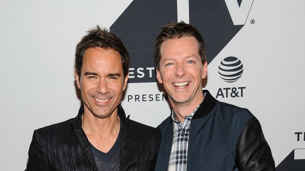 Skådspelarna Eric McCormack och Sean Hayes från tv-serien Will And Grace.