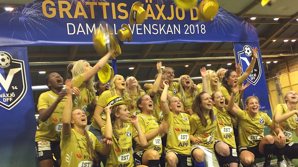 Växjö DFF firar platsen i allsvenskan – och vinst hemma mot IK Uppsala med 5-3.