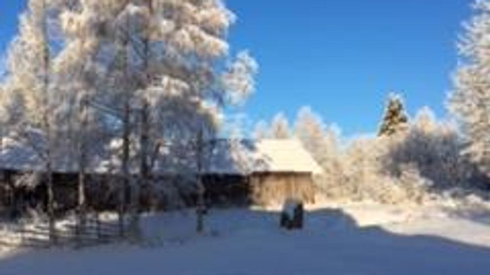 Sett Från vår farstukvist, i byn Latikberg södra Lappland.