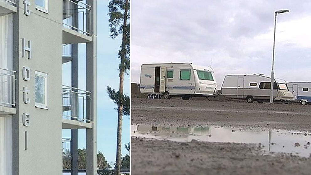I Nyköping har nyanlända pga platsbrist placerats på hotell medan nyanlända i Staffanstorp har fått bo i husvagnar