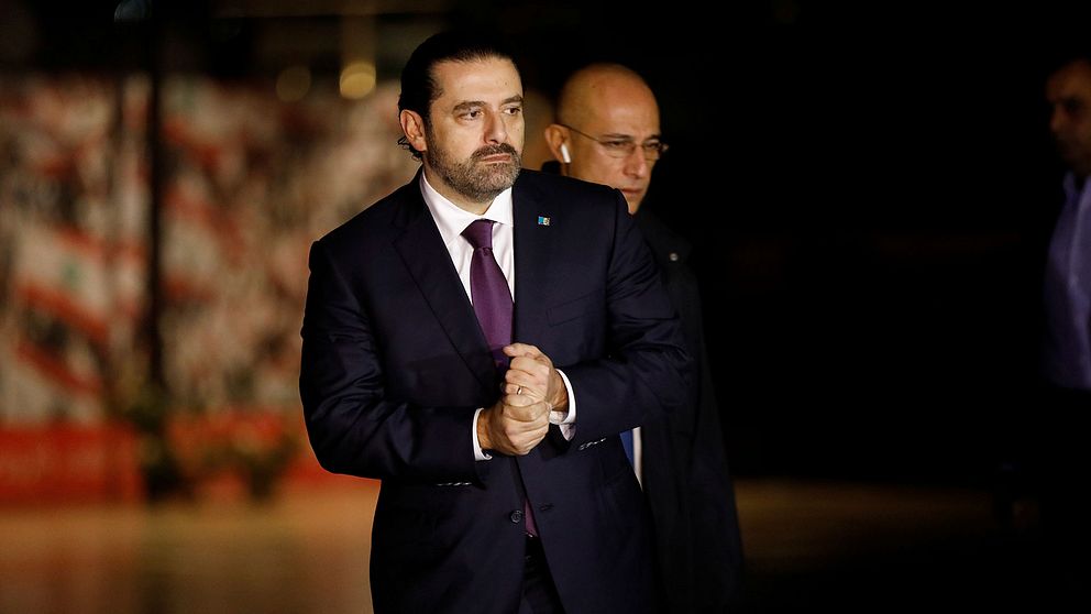 Saad al-Hariri besökte sin faders grav vid återkomsten till Beirut