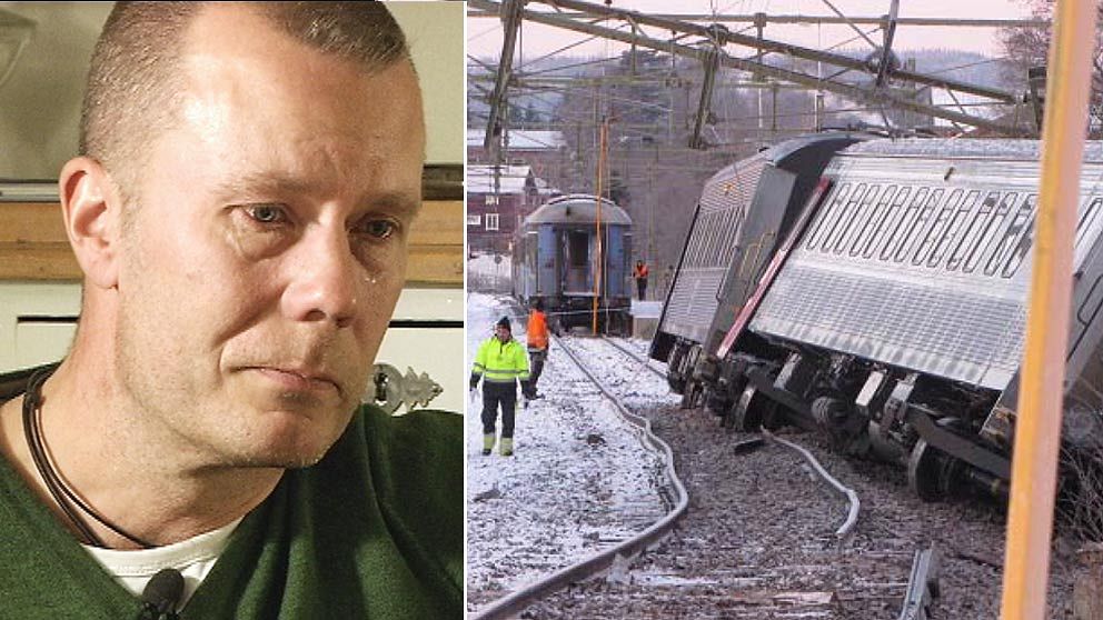 Mathias Holmlund och hans familj var med när nattåget till Storlien spårade ur.