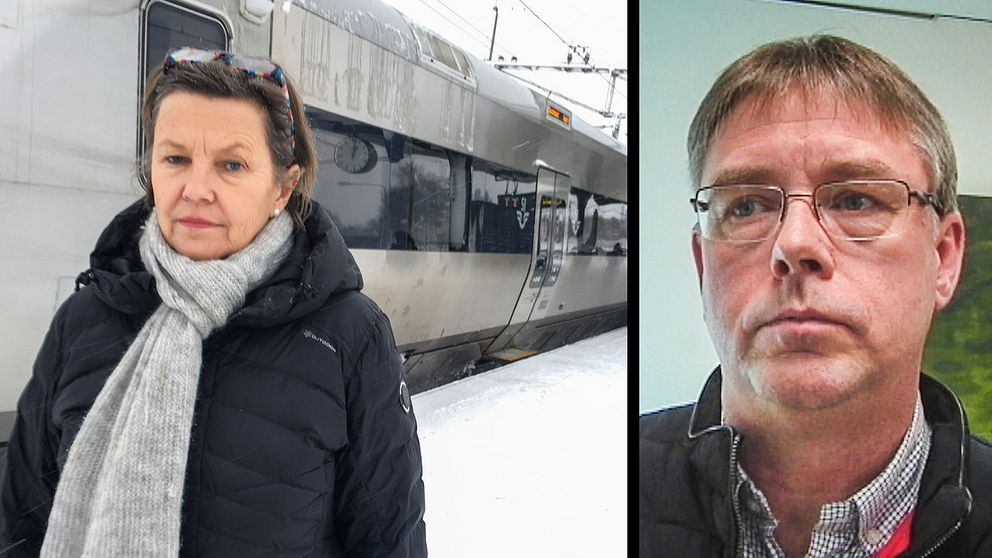 Caroline Schmidt (C), oppositionsråd och Mikael Löthstam (S), kommunalråd i Hudiksvall.