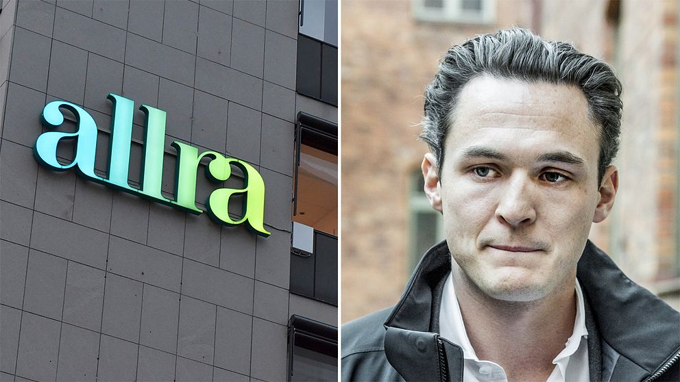 Till vänster Allras huvudkontor. Till höger Alexander Ernstberger.