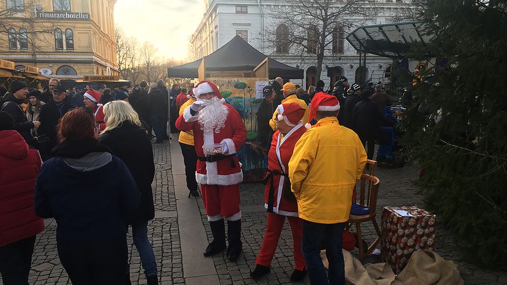 Julmarknadsstart på Larmtorget i Kalmar.