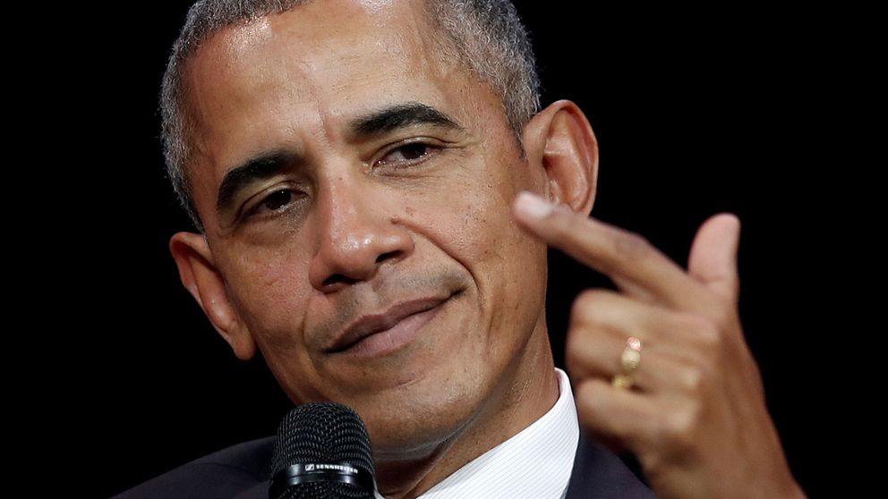 Barack Obama gästade en kommunikationskonferens i Frankrike
