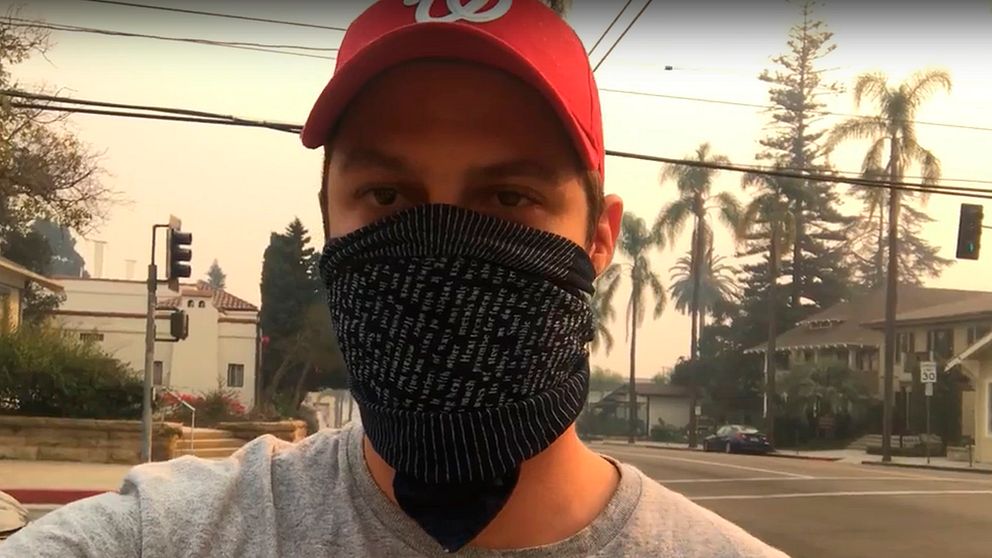 Chakib Youcefi, som bor i Santa Barbara, inväntar besked om evakuering från myndigheterna.