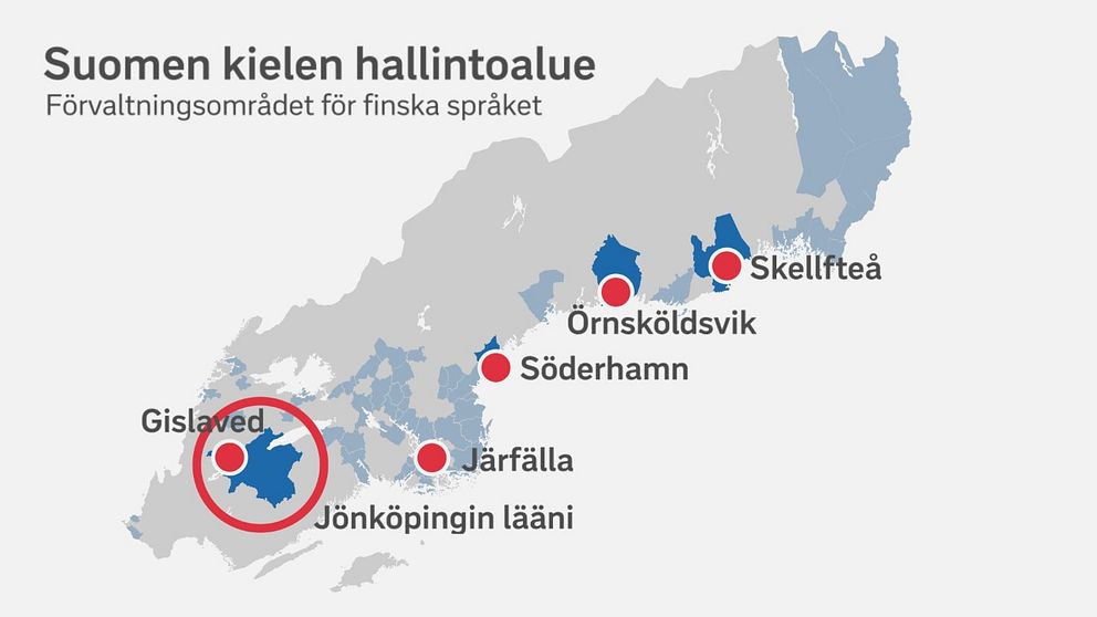 Nya kommuner och landsting i det finska förvaltningsområdet.