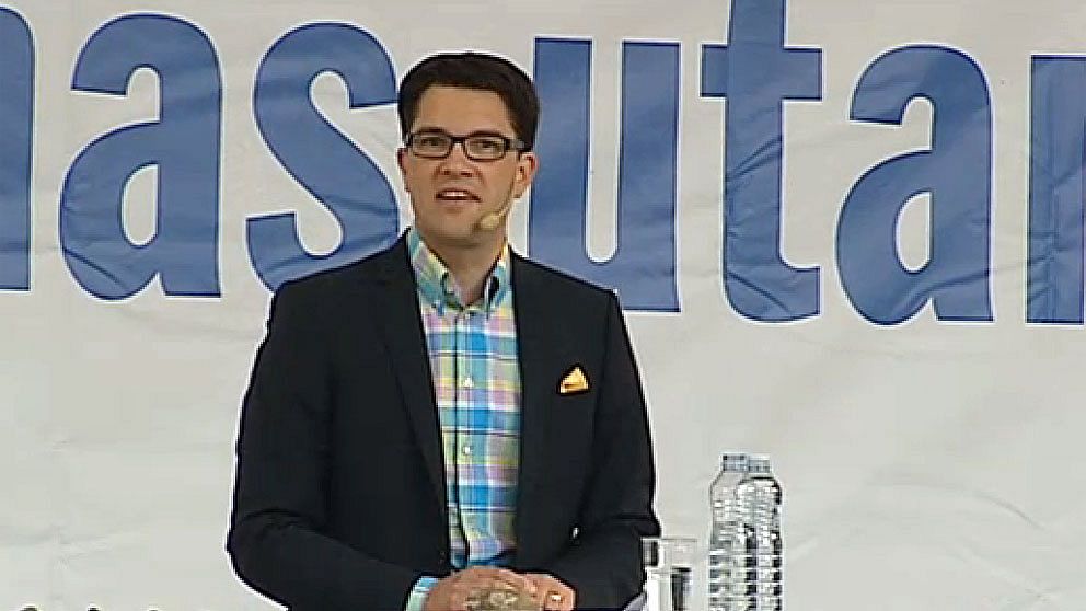 Sverigedemokraternas partiledare Jimmie Åkesson. Foto: SVT