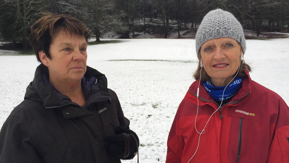 Christina Jedenberg (till vänster) och Ingela Bang Larsson (till höger) är båda upprörda över planerna för Stora Torp