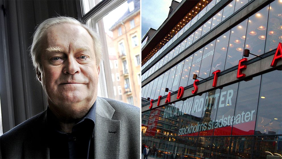 Till vänster Sture Carlsson. Till höger Kulturhusets fasad.