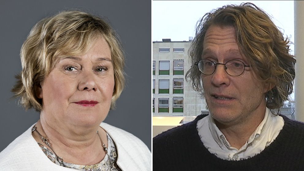 Eva Wiberg, rektor på Göteborgs universitet, och Olof Johansson-Stenman.