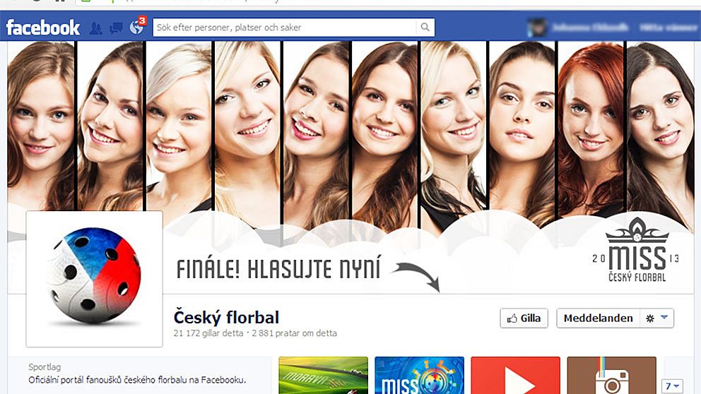 På tjeckiska innebandyförbundets Facebooksida har man kunnat rösta på vilken spelare som är snyggast.