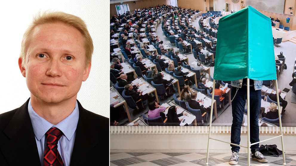 Mikael Tofvesson samt röstning i vallokal