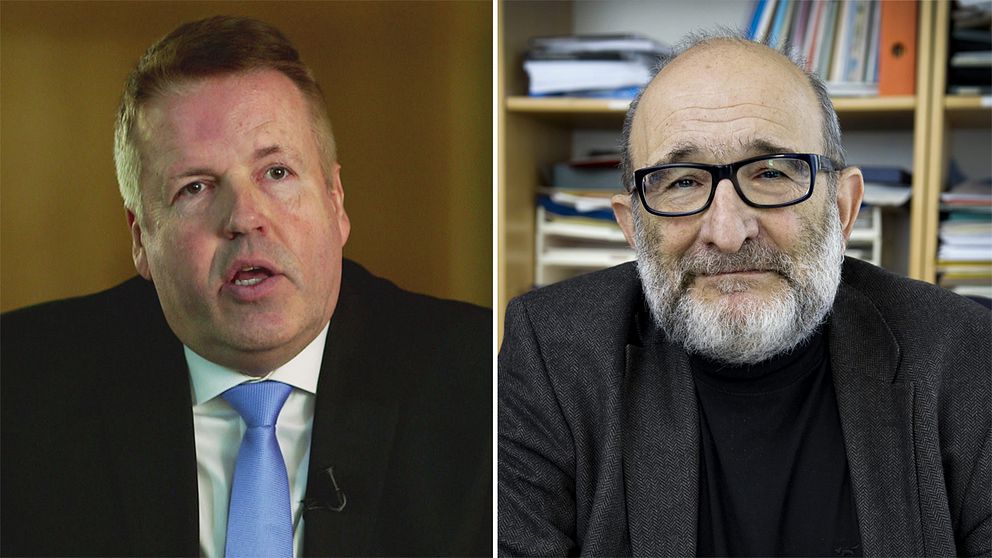 Till vänster domaren Lennart Strinäs. Till höger kriminologen Jerzy Sarnecki.