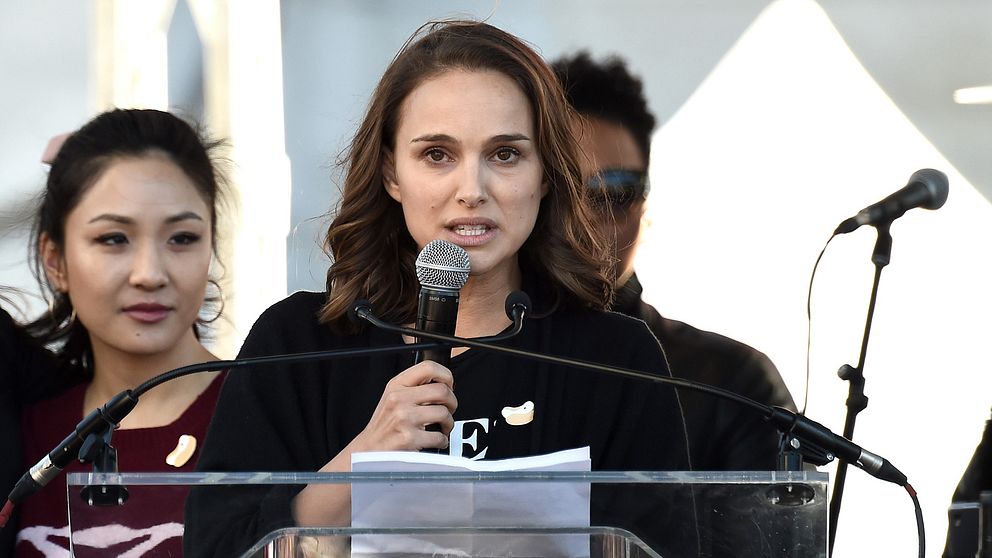 Natalie Portman talade på Women's March i Los Angeles under lördagen.