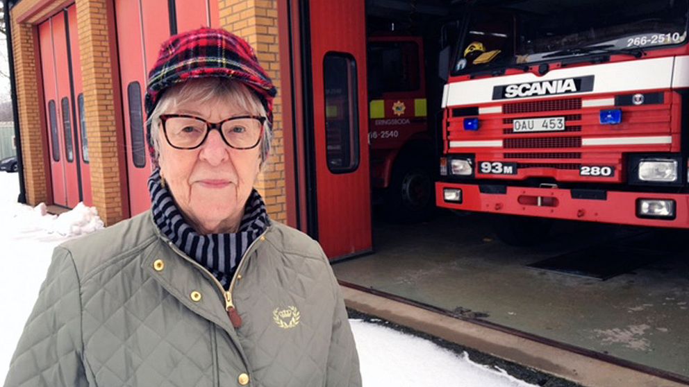 Margit Nilsson är orolig för vilka konsekvenser det kommer att få när deltidsbrandkåren försvinner från Eringsboda.