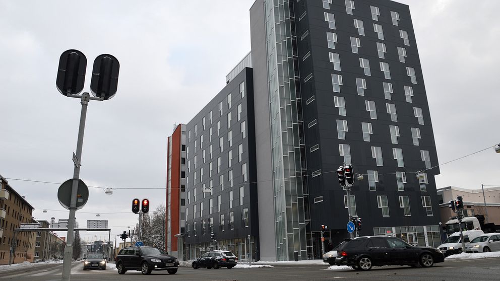 Studentboendet Student City i korsningen Rudbecksgatan-Trädgårdsgatan i Örebro.