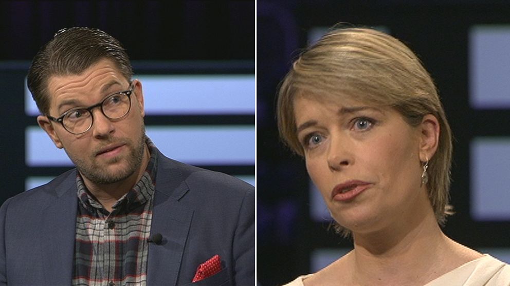 Jimmie Åkesson och Annika Strandhäll i Agenda