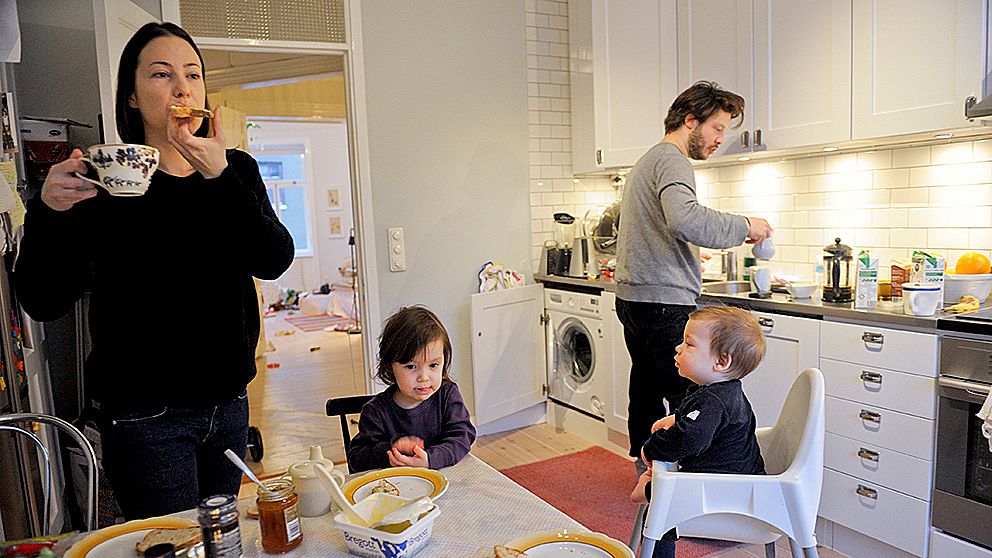 Frukostjäkt i barnfamilj