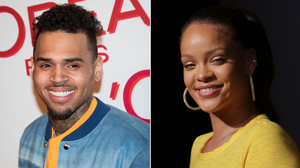 R'n'b-stjärnan Chris Brown och sångerskan Rihanna.