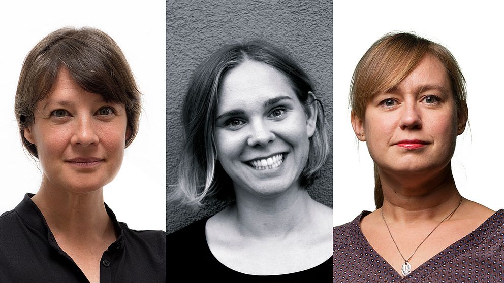 Från vänster: matskribenterna Lina Dahl (Malmö), Sara Berndtsson (Göteborg) och Lina Peters (Stockholm).