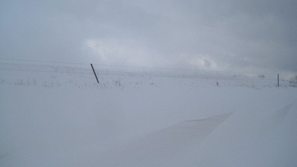 Snöoväder på Österlen onsdagen den 28 februari 2018.