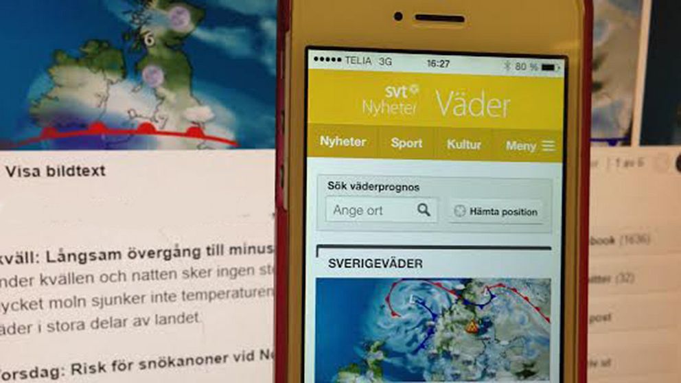 väder i mobilen