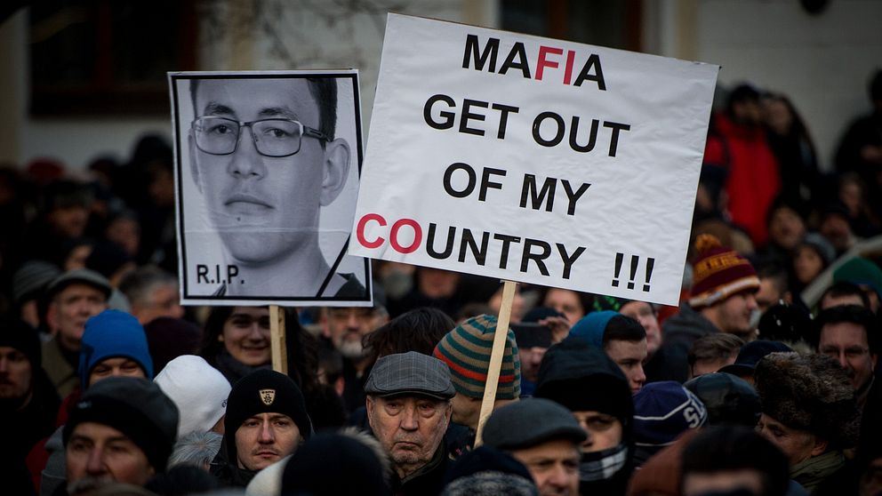 En tyst protestmarch hölls under onsdagen den 28 februari i Bratislava, Slovakien, till minne av den mördade journalisten Ján Kuciak.