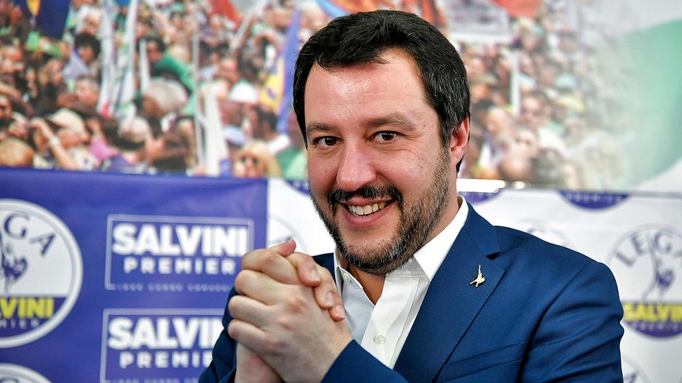 Matteo Salvini, det italienska främlingsfientliga Legas partiledare.