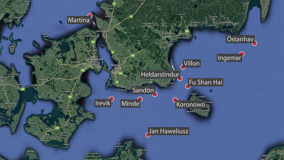 Elva vrak utanför Skånes och Blekinges kust har pekats ut som potentiella miljöhot.