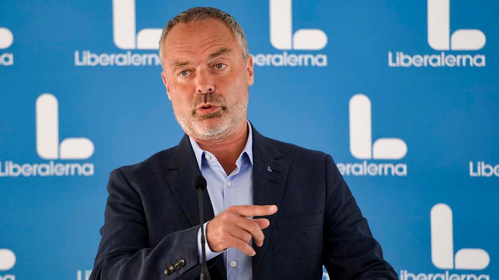 Liberalernas ledare Jan Björklund håller pressträff i Almedalen 2017.