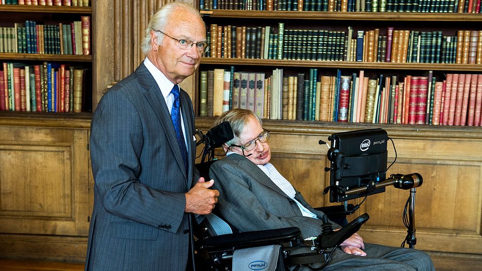 Kung Carl XVI Gustaf och Stephen Hawking