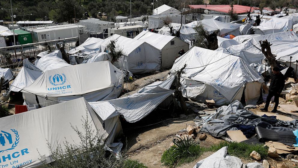 Flyktinglägret Moria på ön Lesbos. Arkivbild.