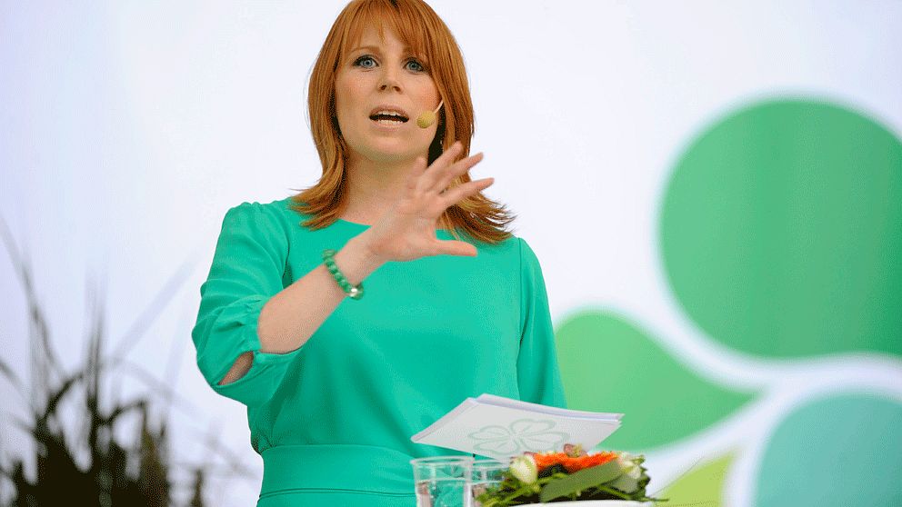 Centerledaren Annie Lööf partiledartalar i Almedalen 2012. Foto: Scanpix