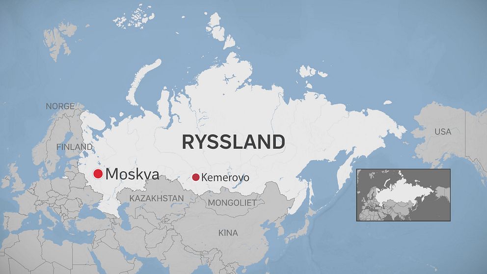 Karta över Kemerovo i Ryssland